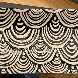 Short Stories Ceramic Tray in black & white